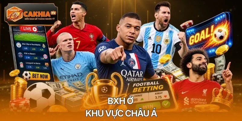 BXH ở khu vực châu Á