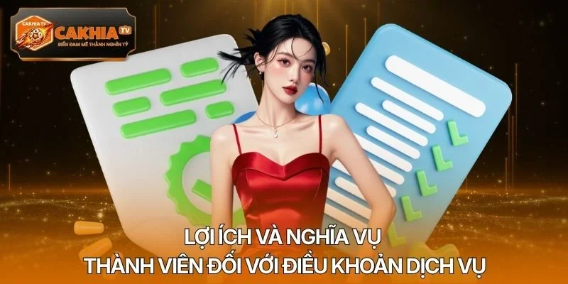 Lợi ích và nghĩa vụ thành viên đối với điều khoản dịch vụ