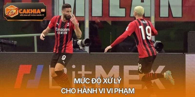 Mức độ xử lý cho hành vi vi phạm